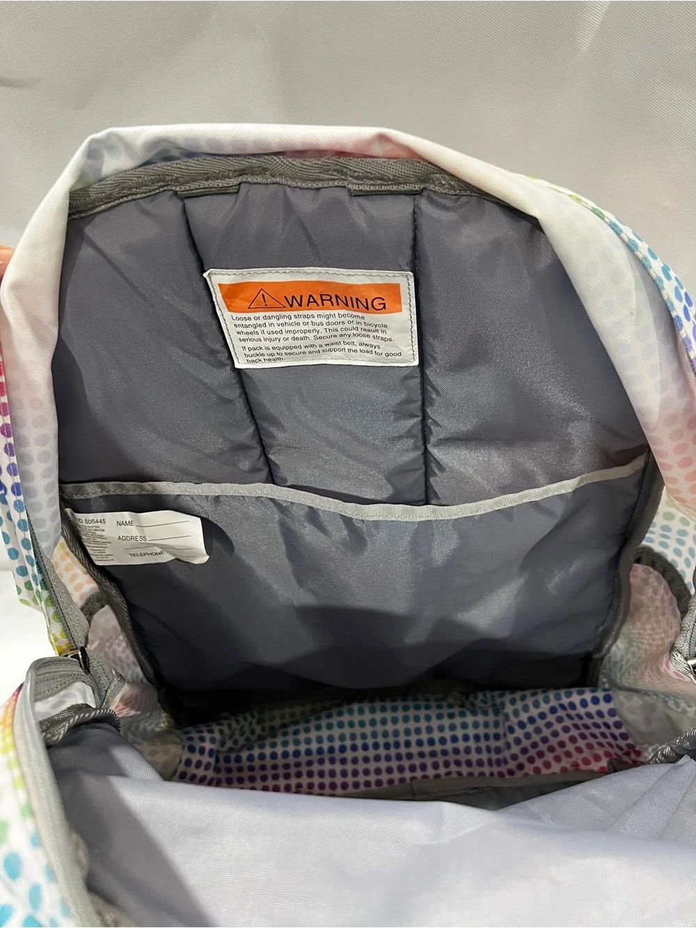 L.L.Bean Deluxe Backpack Book Pack Multicolor Polka-Dots Adjustable Straps